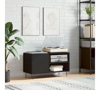 vidaXL Mueble de discos madera de ingeniería negro 85x38x48 cm