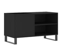 vidaXL Mueble de Discos Madera de ingeniería Negro 85x38x48 cm, Mueble Tocadiscos, Armario para almacenaje de vinilos, Armario de Tocadiscos