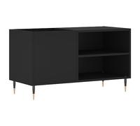 vidaXL Mueble de Discos Madera de ingeniería Negro 85x38x48 cm, Mueble Tocadiscos, Armario para almacenaje de vinilos, Armario de Tocadiscos
