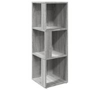 vidaXL Mueble de Esquina Librería Almacenamiento Compartimentos Baño Oficina Dormitorio Sala de Estar Madera Contrachapada Gris Sonoma