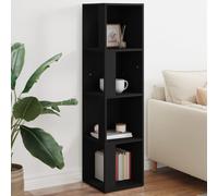 vidaXL Mueble de esquina madera contrachapada negro 33x33x132 cm