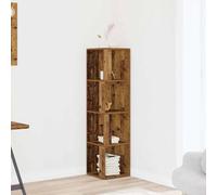 vidaXL Mueble de esquina madera de ingeniería envejecida 33x33x132 cm