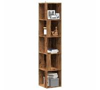 vidaXL Mueble de esquina madera de ingeniería envejecida 33x33x165 cm