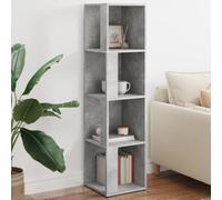 vidaXL Mueble de esquina madera ingeniería gris hormigón 33x33x132 cm