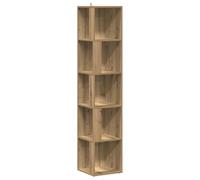 vidaXL Estantería esquinera Madera de ingeniería Roble Artisan 33x33x165 cm