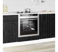 vidaXL Mueble de horno LUCCA Roble Negro 60 x 46 x 81,5 cm