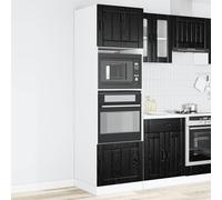 vidaXL Mueble de horno PORTO Roble Negro 60 x 57 x 207 cm