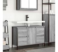 vidaXL Mueble de lavabo con cajones gris Sonoma 90x34,5x60 cm
