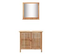 Mueble de lavabo Tobago + espejo madera natural 62x66x29 cm Natural 66.00
