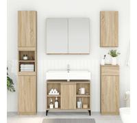 vidaXL Mueble de lavabo con estante Roble Sonoma 80 x 33 x 60 cm
