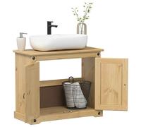 vidaXL Mueble de lavabo de baño Corona madera maciza pino 73x33x60 cm