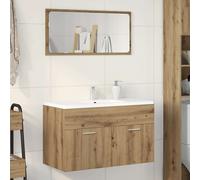 vidaXL Mueble de lavabo de baño madera roble artisan 90x38,5x46 cm