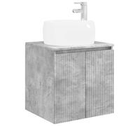 vidaXL Mueble de lavabo de montaje en pared, color gris hormigón, 49,5 x 44,5 x 66 cm