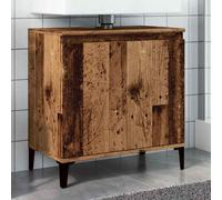 vidaXL Mueble de lavabo madera de ingeniería envejecida 58x33x60 cm