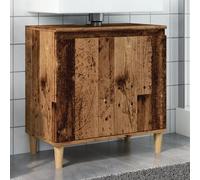Vidaxl mueble de lavabo madera de ingeniería envejecida 58x33x60 cm