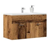 vidaXL Mueble de lavabo madera de ingeniería envejecida 80x38,5x46 cm