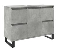 vidaXL Mueble de lavabo madera de ingeniería gris hormigón 80x33x60 cm