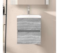 vidaXL Mueble de lavabo madera de ingeniería gris Sonoma 41x38,5x45 cm