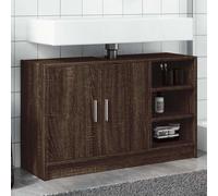 vidaXL Mueble de lavabo madera de ingeniería roble marrón 90x29x55 cm