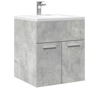 vidaXL Mueble de lavabo madera ingeniería gris hormigón 41x38,5x46 cm