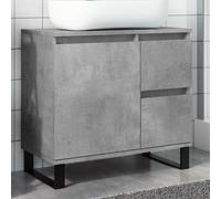 vidaXL Mueble de lavabo madera ingeniería gris hormigón 65x33x60 cm