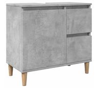 vidaXL Mueble de Lavabo Madera ingeniería Gris hormigón 65x33x60 cm