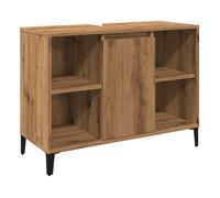 vidaXL Mueble de lavabo Madera de ingeniería Roble Artisan 80x33x60 cm