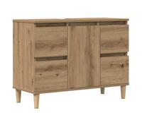 vidaXL Mueble de lavabo de madera de ingeniería Roble Artisan 80x33x60 cm