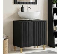 vidaXL Mueble de lavabo para baño ARNHEM Negro 59,5 x 31,5 x 59 cm