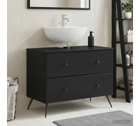 vidaXL Mueble de lavabo para baño BREDA Negro 82 x 41 x 59 cm