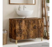 vidaXL Mueble de lavabo para baño DELFT Roble Ahumado 82 x 41 x 59 cm