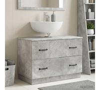 vidaXL Mueble de Lavabo para baño HOORN Gris Hormigón 82 x 41 x 56 cm