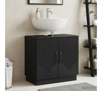 vidaXL Mueble de lavabo para baño HOORN Negro 59,5 x 31,5 x 56 cm