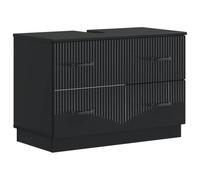 vidaXL Mueble de lavabo para baño HOORN Negro 82 x 41 x 56 cm