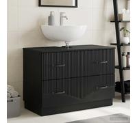 vidaXL Mueble de lavabo para baño HOORN Negro 82 x 41 x 56 cm