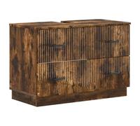 vidaXL Mueble de lavabo para baño HOORN Roble Ahumado 82 x 41 x 56 cm