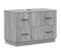 vidaXL Mueble de lavabo para baño HOORN Sonoma Gris 82 x 41 x 56 cm
