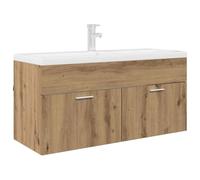 vidaXL Mueble de Lavabo Roble Artesanal Madera de ingeniería, Almacenaje para baño, Mueble de Lavabo Moderno, diseño Rectangular, soluciones organizadas, Madera Resistente