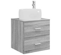 vidaXL Mueble de lavabo suspendido en color Sonoma gris, 49,5 x 44,5 x 66 cm