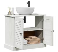 vidaXL Mueble de Lavabo Vigo y Antiguo 68 x 34 x 59 cm | Diseño clásico con detalles encantadores, Amplio espacio para tus cosas de baño, Hecho de madera resistente