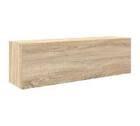 vidaXL Mueble de Pared baño Madera ingeniería Roble Sonoma 100x25x30cm, aparador de Pared de baño, Armario de Pared de Cuarto de baño, Armario de Almacenamiento de Pared de baño