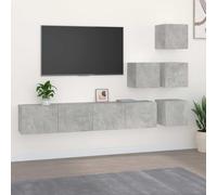 vidaXL Mueble de pared de TV madera contrachapada gris hormigón