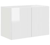 vidaXL: Mueble de pared para televisión, 59,5 x 31 x 40 cm, blanco brillante, material de madera