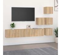 vidaXL Mueble de pared para TV madera contrachapada color roble sonoma