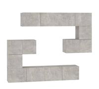 vidaXL Mueble de pared de TV madera contrachapada gris hormigón