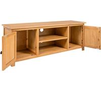 vidaXL: Mueble de televisión de 110x35x44 cm, madera maciza de roble