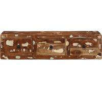 vidaXL: Mueble de televisión de pared, 100x32x25 cm, madera maciza de estilo rústico