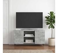 vidaXL: Mueble de TV de 102 x 34,5 x 52 cm, color gris cemento, fabricado en material de madera