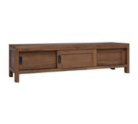 vidaXL Mueble de TV 110 x 30 x 30 cm Madera de teca maciza Natural