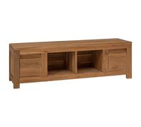 vidaXL Mueble de TV 110 x 30 x 35 cm Natural Madera de teca maciza